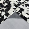 Tapete de Couro Preto e Branco Malhado 1,50x1,50 com Borda - 3
