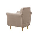 Ver imagem 5 de Kit 4 Poltronas Decorativa Pés Palito em Madeira Playa Linho Bege