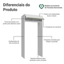 Ver imagem 3 de Porta-geladeira 103 Cm 1 Porta Basculante Branco Veludo Lux Madesa
