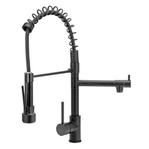 Torneira Cozinha Gourmet Misturador Monocomando Preta 2287:Preto