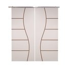 Ver imagem 3 de Porta Dupla Branco Prime Frisada Kit Alumínio F07 - 210x120