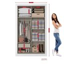 Ver imagem 3 de Guarda-Roupa Solteiro 2 Portas de Correr Dupla Face Reversível 120x55x200cm City Branco