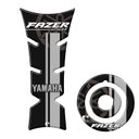 Ver imagem 1 de Kit Adesivo Resinado Protetor Tanque e Bocal Moto Yamaha Fazer 250 Teu Adesivo Preto