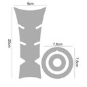 Ver imagem 2 de Kit Adesivo Resinado Protetor Tanque e Bocal Moto Yamaha Fazer 250 Teu Adesivo Preto