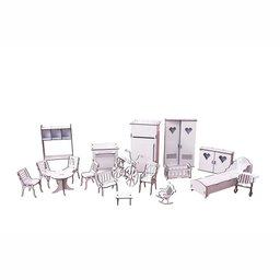 Kit Casinha escala Barbie garagem Milla LAZULI com moveis LB - 4