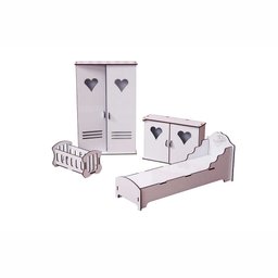 Kit Casinha escala Barbie garagem Milla LAZULI com moveis LB - 5