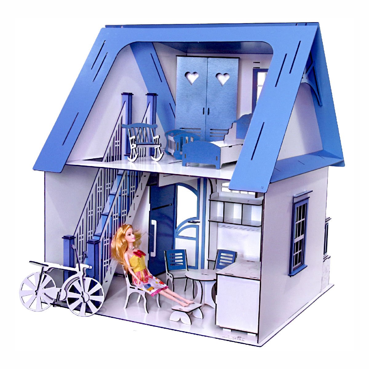 Kit Casinha escala Barbie garagem Milla LAZULI com moveis LB - 3