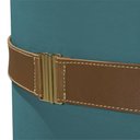 Ver imagem 3 de Kit 2 Puff Decorativo Old com Cinto Estofado em Veludo Azul