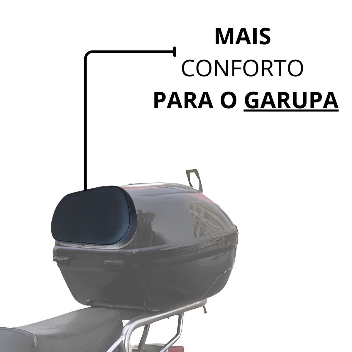 Encosto Almofada para Bau Bauleto Moto Impermeável 2 Unid - 8