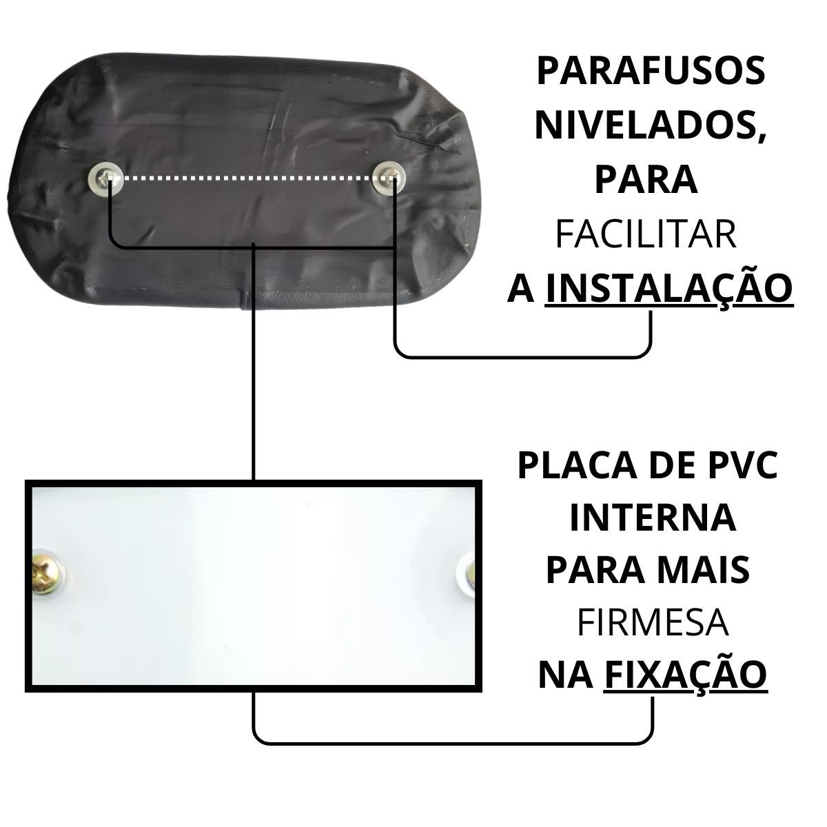 Encosto Almofada para Bau Bauleto Moto Impermeável 2 Unid - 7