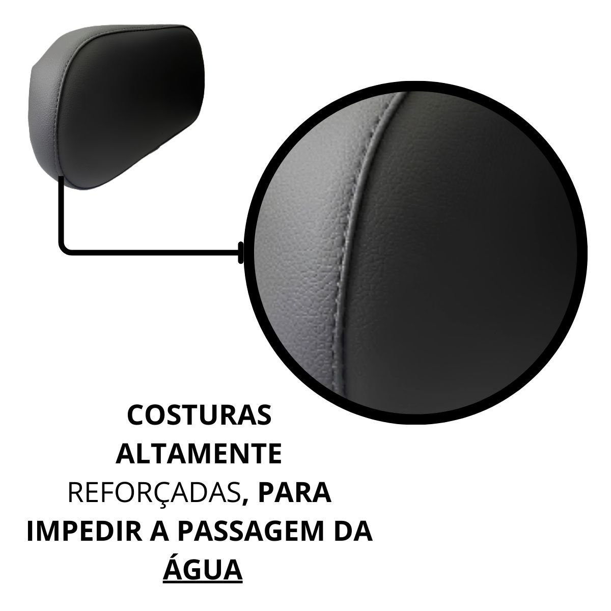 Encosto Almofada para Bau Bauleto Moto Impermeável 2 Unid - 4