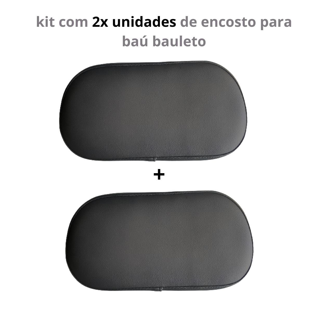 Encosto Almofada para Bau Bauleto Moto Impermeável 2 Unid - 2