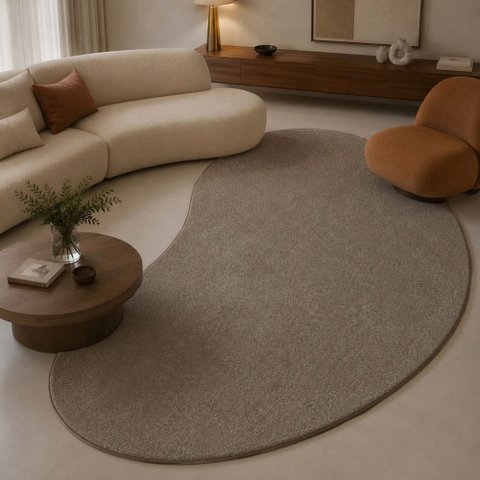 Tapete Veneza Orgânico 2.40x3.00 Sala Escritório Quarto Antiderrapante:Trigo