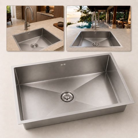Cuba Lisboa 70cm, Aço Inox 304, Cuba Gourmet