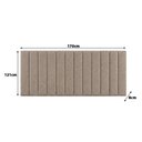 Ver imagem 2 de Cabeceira Cama Casal Queen Estofada Gomos 170cm X 121cm Linho Veludo Cor:linho Philips Amêndoa