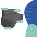 Ver imagem 4 de Kit Recamier Curvo Amsterdã 160cm e 2 Poltronas Amore Luxo Linho Cor Cinza Escuro
