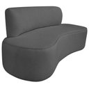 Ver imagem 7 de Kit Recamier Curvo Amsterdã 160cm e 2 Poltronas Amore Luxo Linho Cor Cinza Escuro