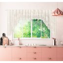 Ver imagem 6 de Cortina Bando Renda Cascata Cozinha Bule Bege 3,15x1,00