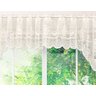Cortina Bando Renda Cascata Cozinha Bule Bege 3,15x1,00 - 5