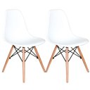 Ver imagem 1 de Kit com 2 Cadeiras Charles Eames Eiffel BRANCA