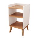 Ver imagem 3 de Mesa de Cabeceira Retrô Pé Palito Para Quarto Mesinha Quarto MDF MVD Móveis