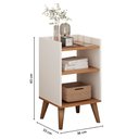Ver imagem 4 de Mesa de Cabeceira Retrô Pé Palito Para Quarto Mesinha Quarto MDF MVD Móveis