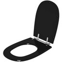 Ver imagem 2 de Assento Sanitario Poliester Paris Preto para Vaso Ideal Standard