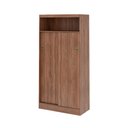Ver imagem 2 de Armário Multiuso Mdp com 2 Portas 4 Prateleiras 76cm Freijó Cor:freijó