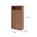 Ver imagem 3 de Armário Multiuso Mdp com 2 Portas 4 Prateleiras 76cm Freijó Cor:freijó