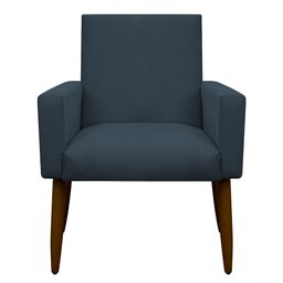 Poltrona Decorativa Nina Cadeira Escritório Recepção Brunaldi:azul - 1