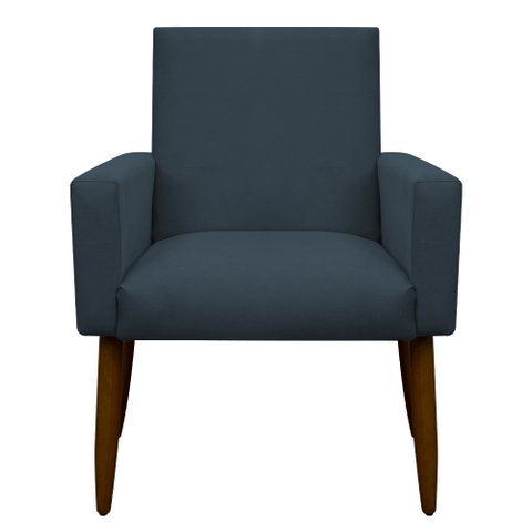 Poltrona Decorativa Nina Cadeira Escritório Recepção Brunaldi:azul