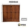 Guarda Roupas Carvalho 4 Portas 2 Gavetas Madeira Maciça:carvalho - 3