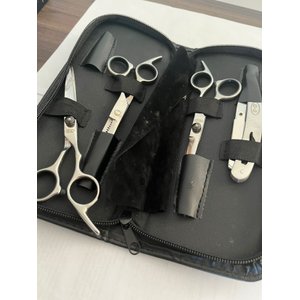 Kit 3 Tesouras Fio Navalha Fio Laser Desfiadeira Profissiona