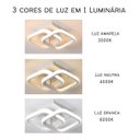 Ver imagem 5 de Luminária Led Moderna Quadrada 26w Bivolt 3 em 1