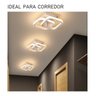 Luminária Led Moderna Quadrada 26w Bivolt 3 em 1 - 8