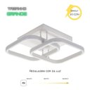 Ver imagem 2 de Luminária Led Moderna Quadrada 26w Bivolt 3 em 1