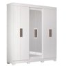 Guarda-Roupa Roupeiro Josan Veron 6 Portas com Pe - C e 1K4 1K2 Bco - 1