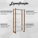 Ver imagem 3 de Estante Multiuso 5 Prateleiras Ey201 Mell Branco Novam Mell Branco