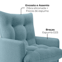 Ver imagem 6 de Poltrona de Amamentaçao e Puff Montreal Boucle F495 Azul Milani Store