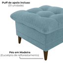 Ver imagem 7 de Poltrona de Amamentaçao e Puff Montreal Boucle F495 Azul Milani Store