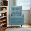 Ver mais imagens de Poltrona de Amamentaçao e Puff Montreal Boucle F495 Azul Milani Store