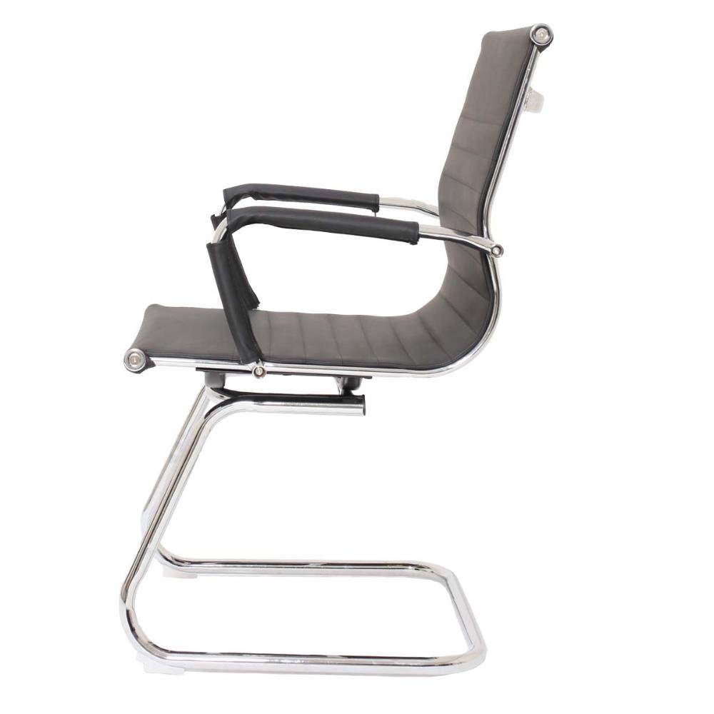 Kit 2 Cadeiras De Escritório Interlocutor Fixa Baixa Stripes Esteirinha Charles Eames Eiffel Preta - 4