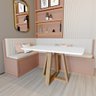 Mesa de Jantar Retangular Manu Base Madeira Maciça 120x77cm - Branca - 1