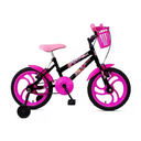 Ver imagem 1 de Bicicleta Infantil Aro 16 Feminina Criança - Ello Bike Cor:preto/adesivo Roda