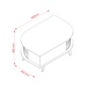 Ver imagem 4 de Kit Sala de Estar Mesa de Centro e Aparador Estoril Madetec Cinamomo Off White