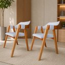 Ver imagem 1 de Conjunto 2 Unidades Poltrona Lux em Linho Cinza-Claro em Madeira Maçiça & Tauari Design Versátil
