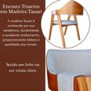 Ver imagem 5 de Conjunto 2 Unidades Poltrona Lux em Linho Cinza-Claro em Madeira Maçiça & Tauari Design Versátil