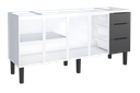 Ver imagem 5 de Gabinete Armário Cozinha Jupter 1.80 Mt 100% Aço Galvanizado P/ Pia -balção 180 Cm -3 Portas- 3 Gave
