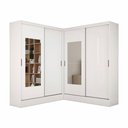 Ver imagem 2 de Closet Casal Belém 4 Pts com Espelho 4 Gvts Carioca Móveis Branco