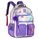 Ver imagem 1 de Mochila Escolar de Costas Rebecca Bonbon Holografico Roxa